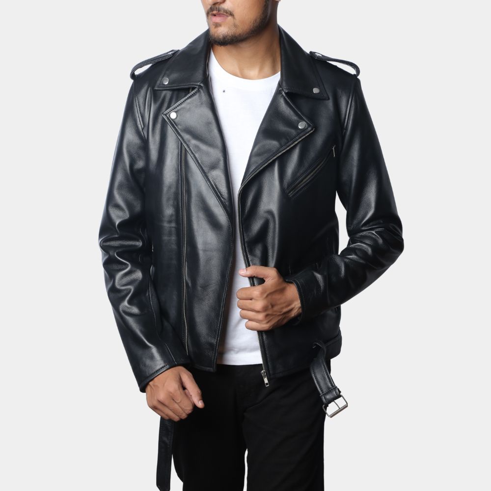 Alex Turner One for The Road Conifer Black Leather Jacket with