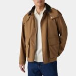 Men's Rodeo Brown Leather Jacket - Front View