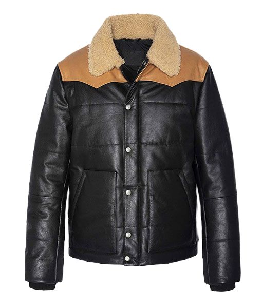 Men's Zyppo Western Style Leather Puffer Jacket - SAFYD