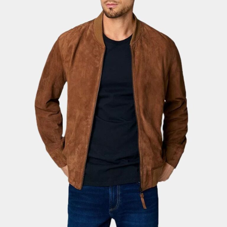 Pulp Fiction Bruce Willis Brown Suede Leather Bomber Jacket - SAFYD