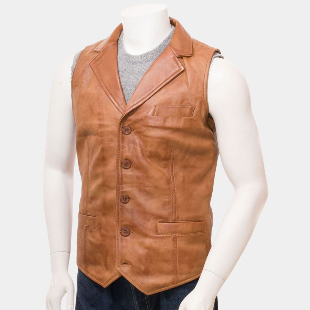The Cowboys John Wayne Leather Vest