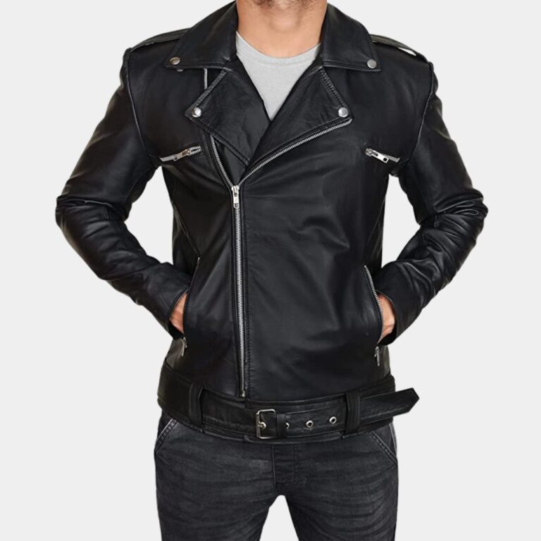 TWD Negan Leather Biker Jacket aka The Walking Dead Superstar Negan ...