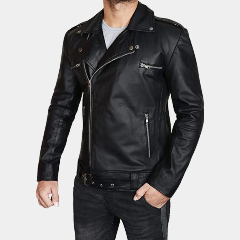 TWD Negan Leather Biker Jacket aka The Walking Dead Superstar Negan ...