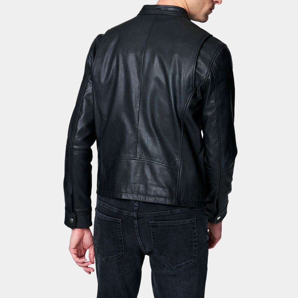 Ted Lasso Roy Kent Leather Jacket  Brett Goldstein Black Leather Jacket