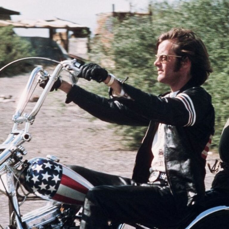 Easy Rider Peter Fonda Black Leather Biker Jacket With Us Flag - Safyd