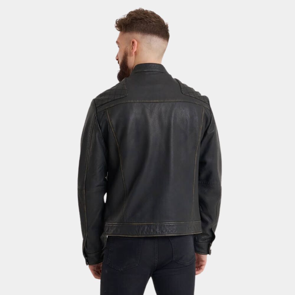 Expandable 4 Jason Statham Leather Jacket with Diamond Quilted ...