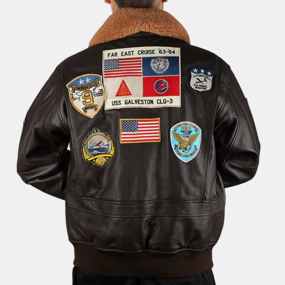 Men's Pilot Fur Leather Jacket - 2093