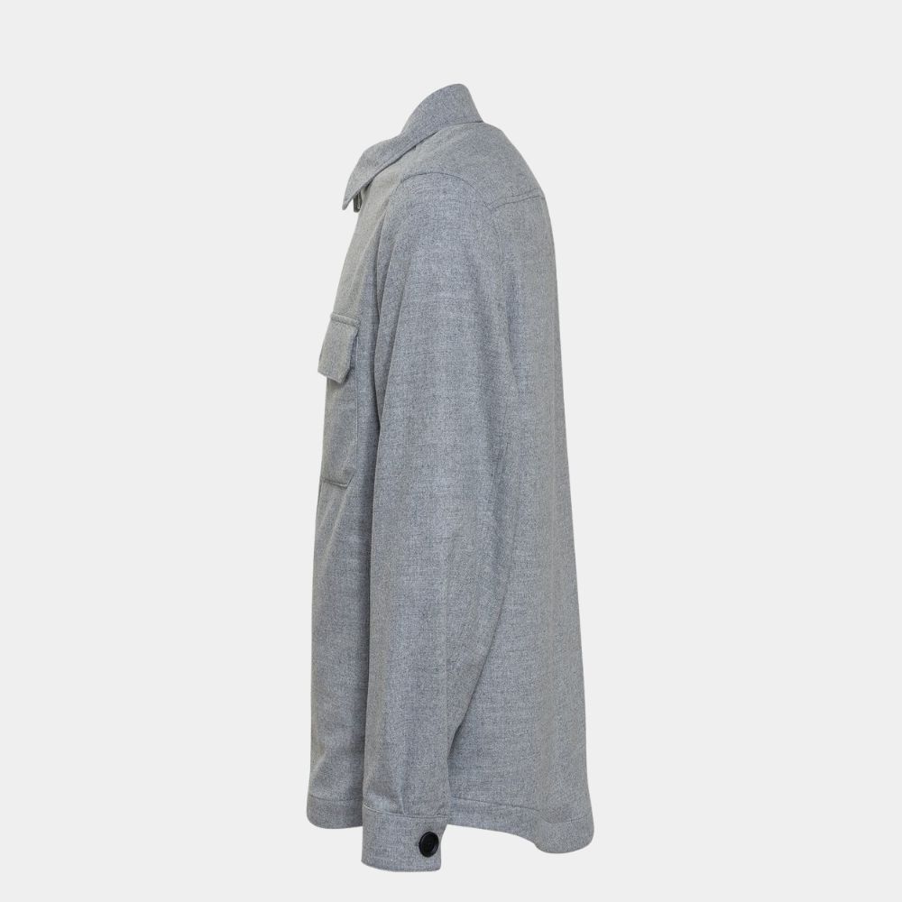 Tom Segura: Sledgehammer Grey Shirt Jacket in Cotton and Wool Fabric ...