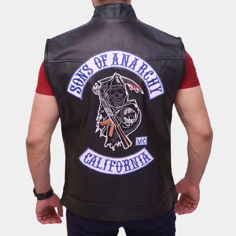 Sons of Anarchy Jax Teller Black Leather Vest - SAFYD