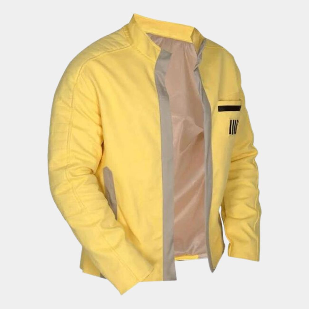 Luke Skywalker Ceremonial Leather Yellow Jacket - Front View