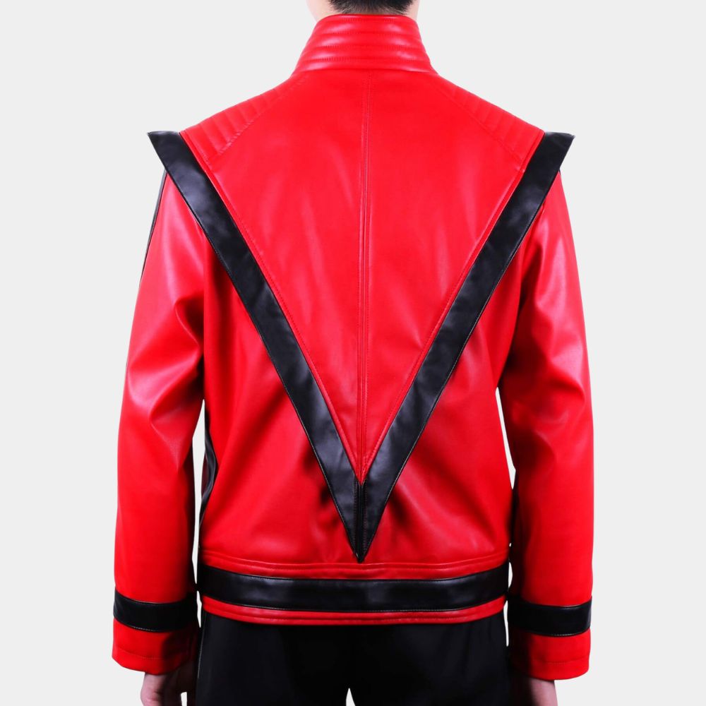 Michael Jackson Thriller Red Leather Jacket | 70s Style Vintage Leather ...
