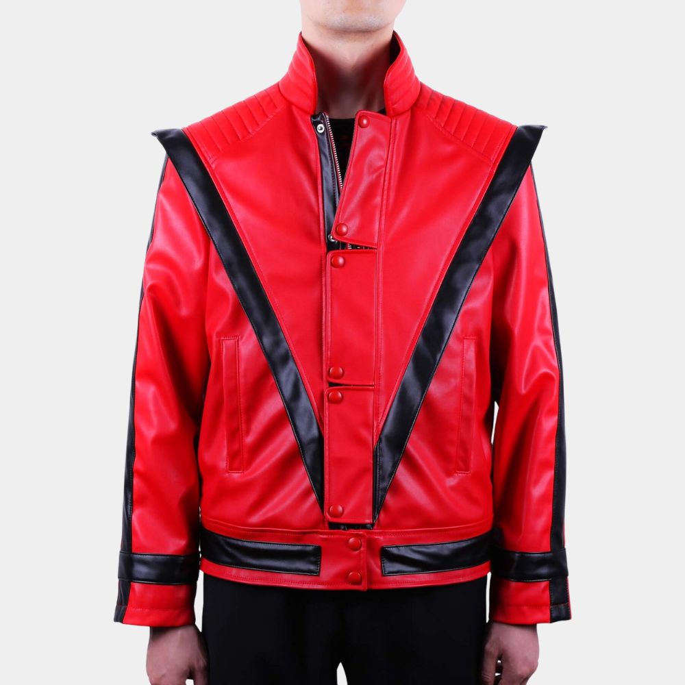 MJ Thriller Red Leather Jacket