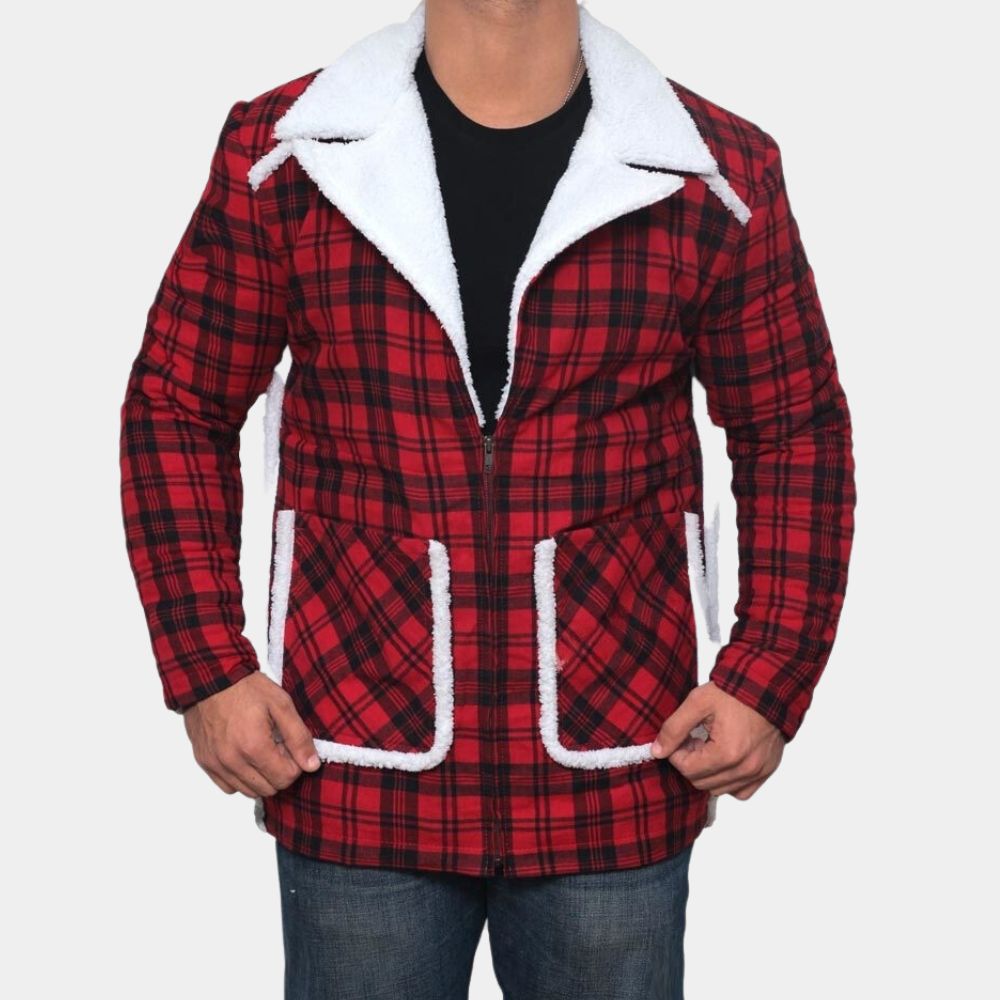 Ryan reynolds Jacket From deadpool with shearling lining - Front View