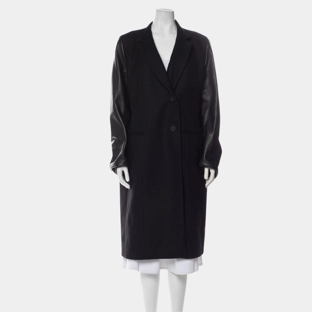 Lois Lane Trench Coat with Leather Sleeves worn in Superman & Lois Season 04, EP03 - Front View