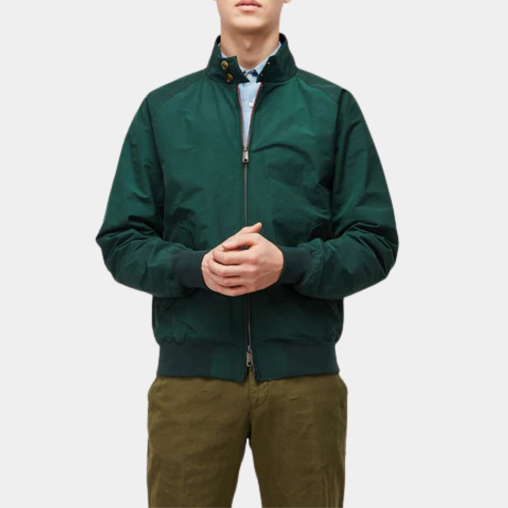 The Order Jude Law aka Terry Husk Green Harrington Jacket in Cotton Fabric - Front View