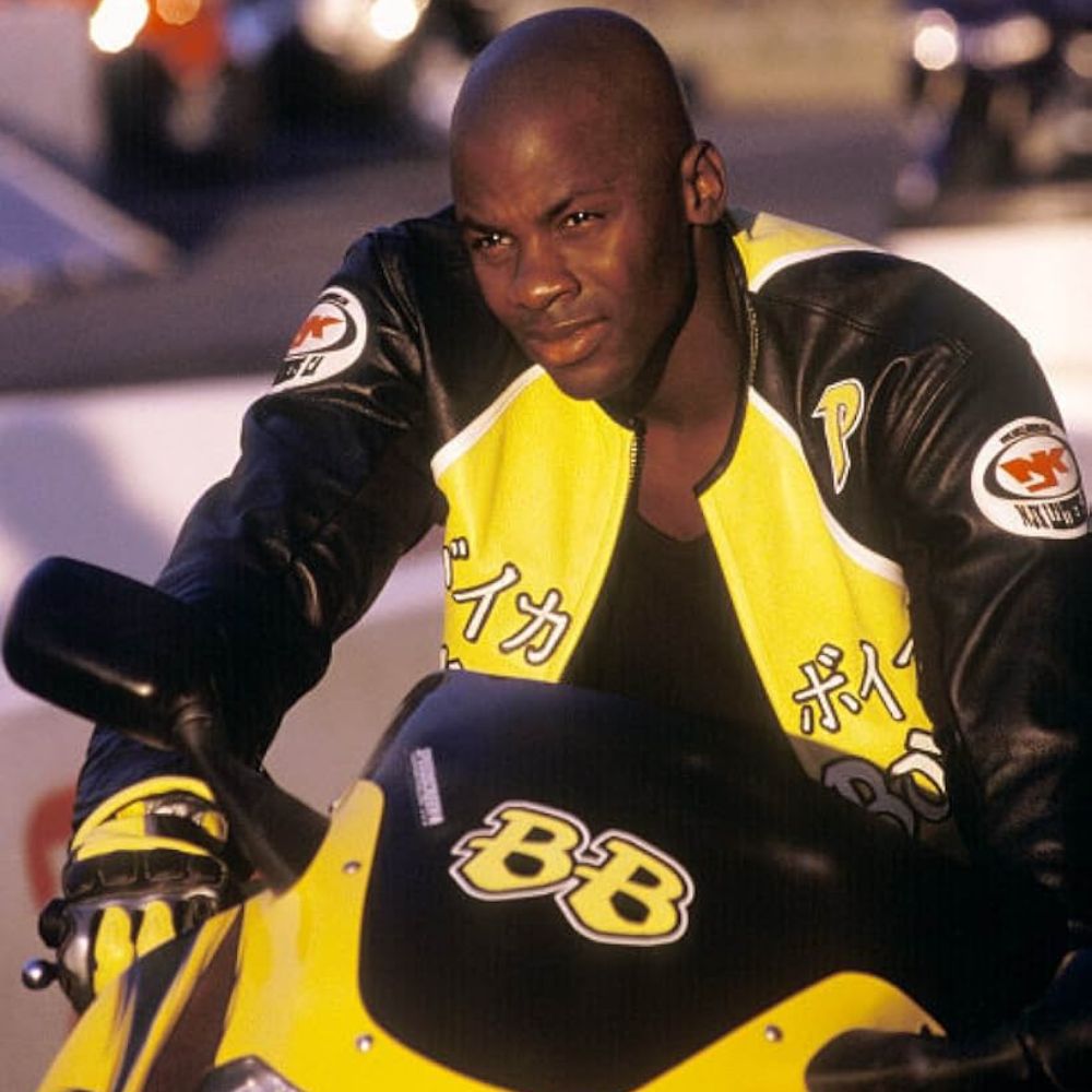 Biker Boyz Kid aka Derek Luke Yellow & Black Motorcycle Jacket - Front View