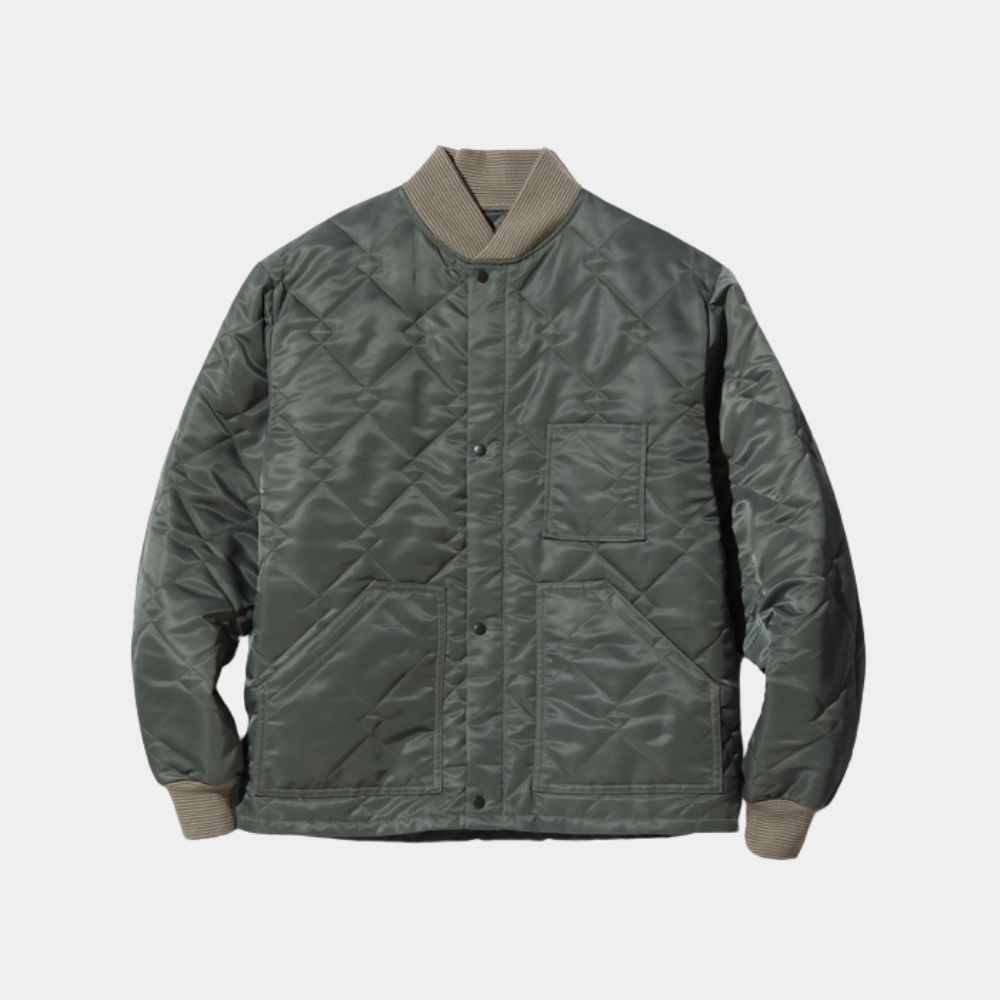 A Working Man Jason Statham aka Levon Cade Quilted Bomber Jacket - Front View