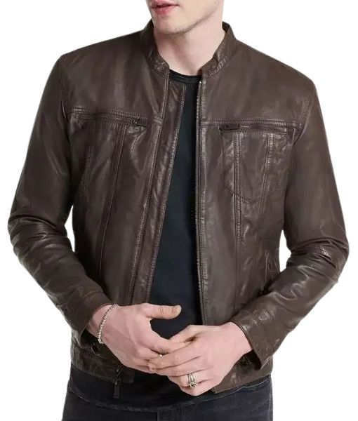 Countdown Mark Meachum Brown Leather Jacket