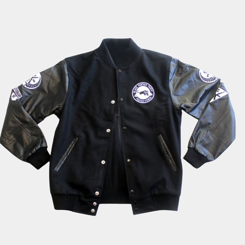 1966 Black Panther Party Varsity Bomber Jacket - Front View