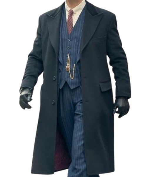 Cillian Murphy Black Overcoat
