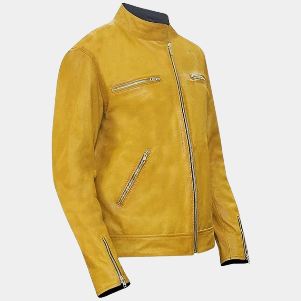 Dirk Gently Yellow Leather Jacket - Image 3