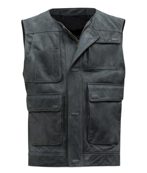 Han Solo Black Leather Vest