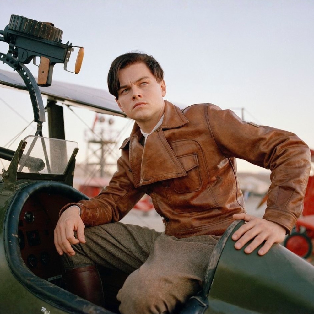 Howard Hughes Brown Bomber Jacket