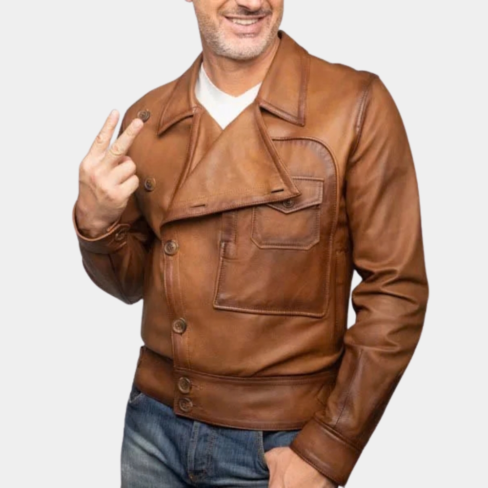 Howard Hughes Brown Bomber Jacket