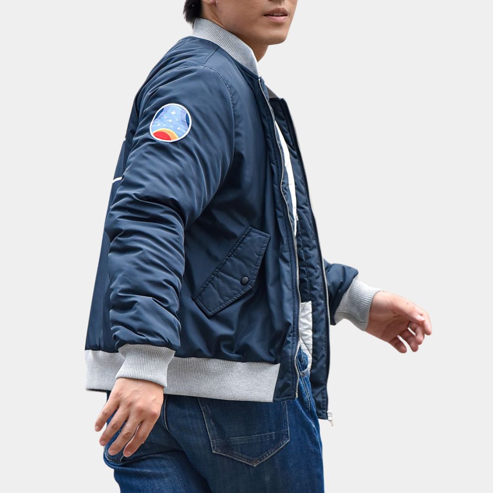 Video Game Starfield Blue Bomber Jacket - Image 4