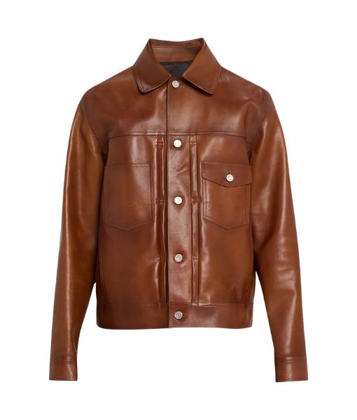 Mike Epps Ready To Sell Out  Tan Leather Jacket