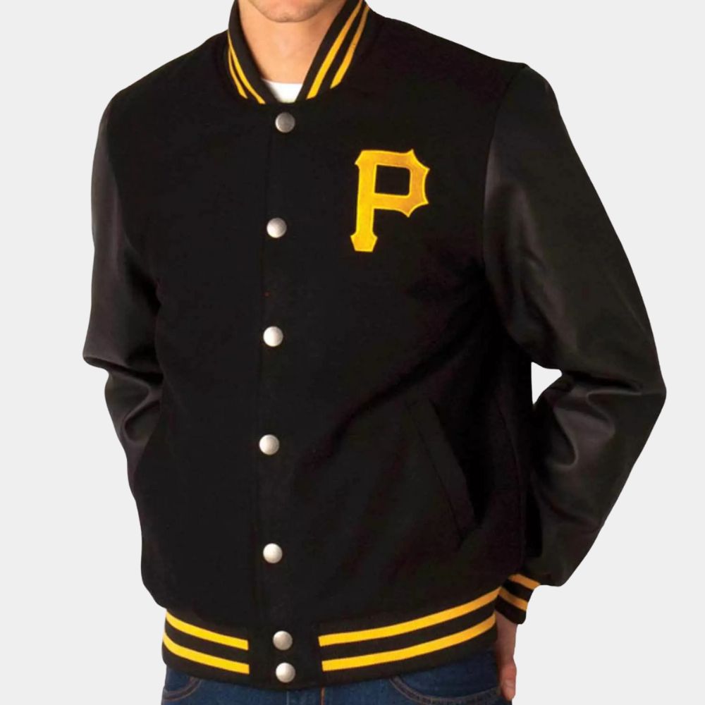 Pittsburgh Pittsburgh pirates Varsity Jacket - Front View