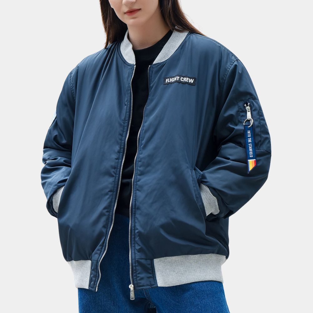 Video Game Starfield Blue Bomber Jacket - Image 5