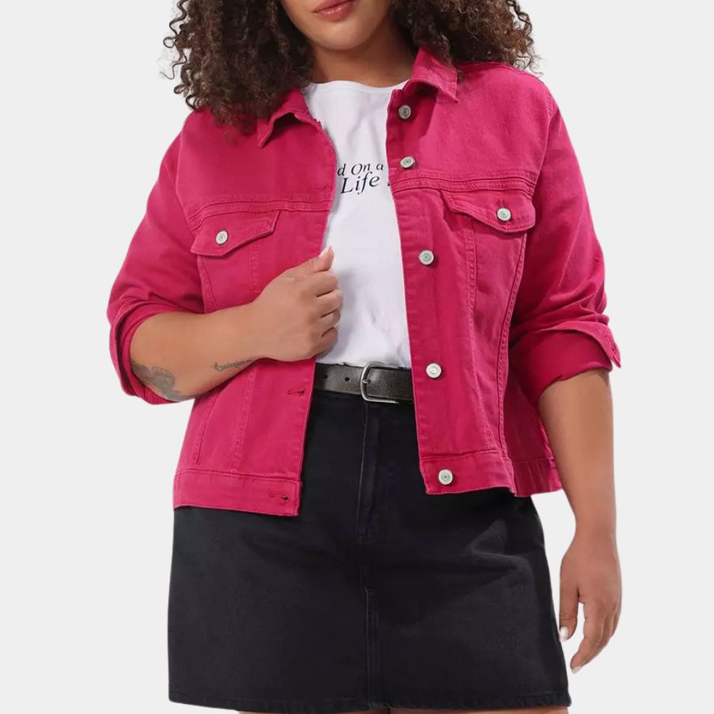 Gabby's Dollhouse Gabby ( Laila Lockhart Kraner) Pink Denim Jacket - Front View