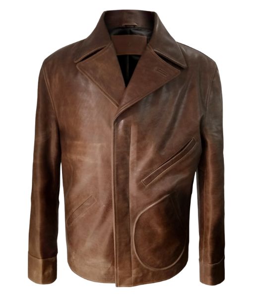 Perry Mason Brown Leather Jacket
