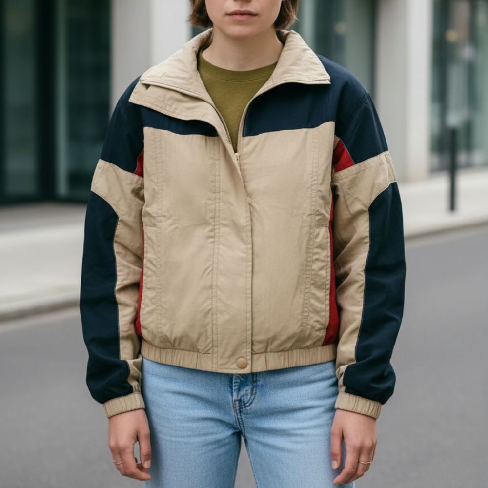 Slow Horses Aimee-Ffion Edwards(Shirley Dander) Cotton Colorblock Jacket - Front View