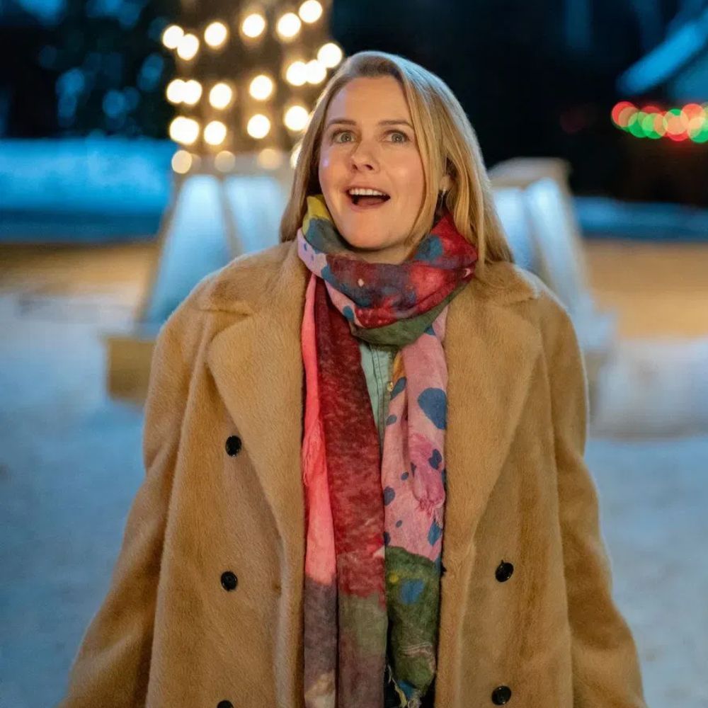 Alicia Silverstone Trench Shearling Coat - Image 4