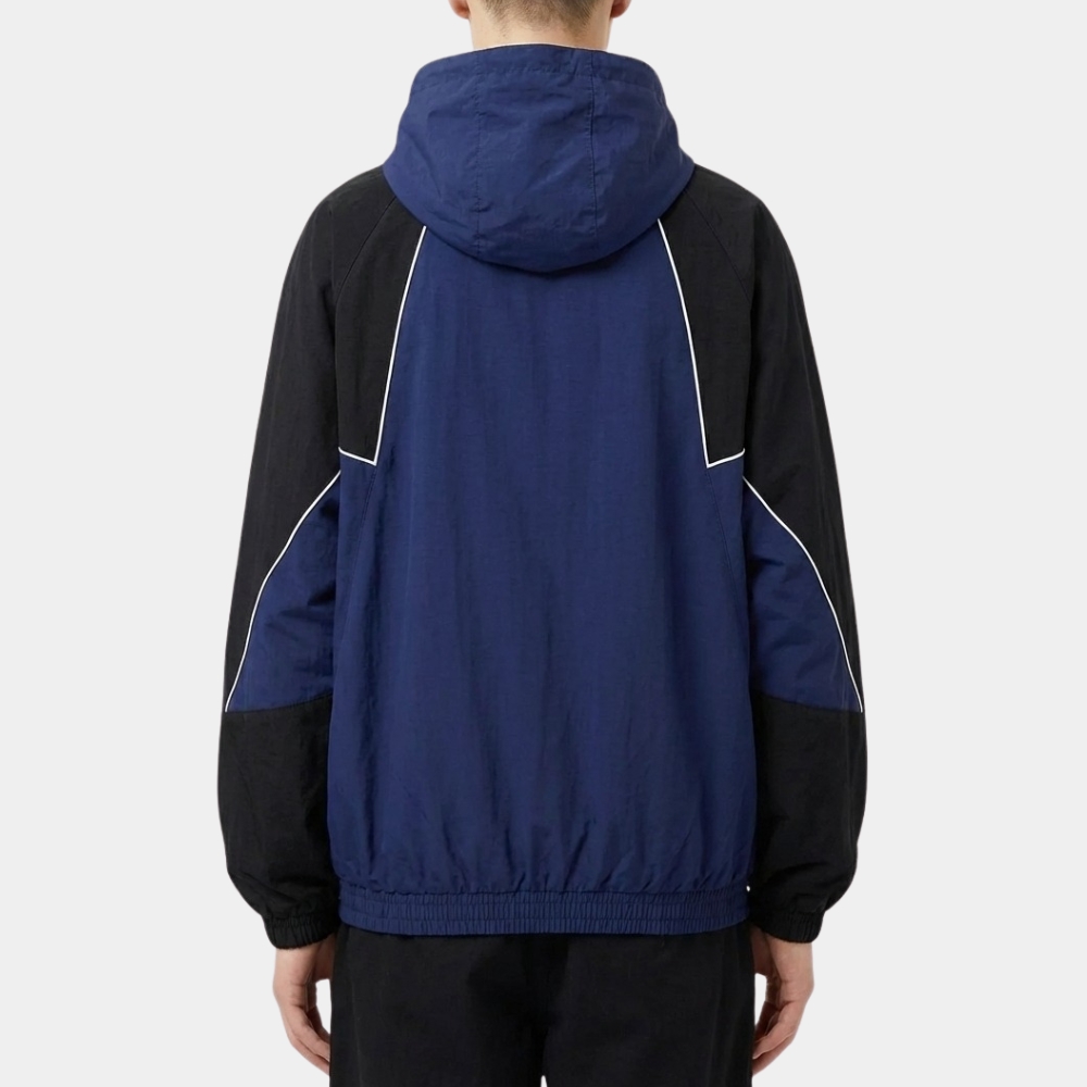 Marty Supreme Blue Hooded Windbreaker Jacket - Back View