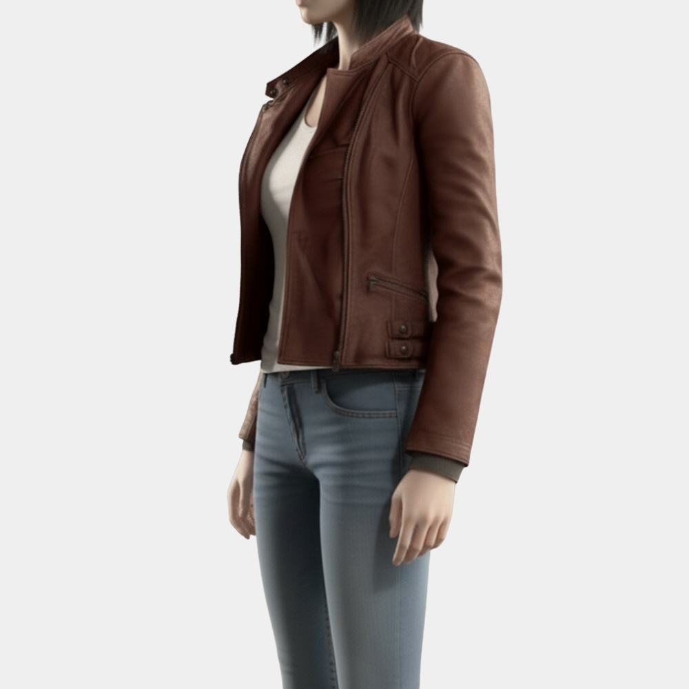Grace Ashcroft Brown Leather Jacket